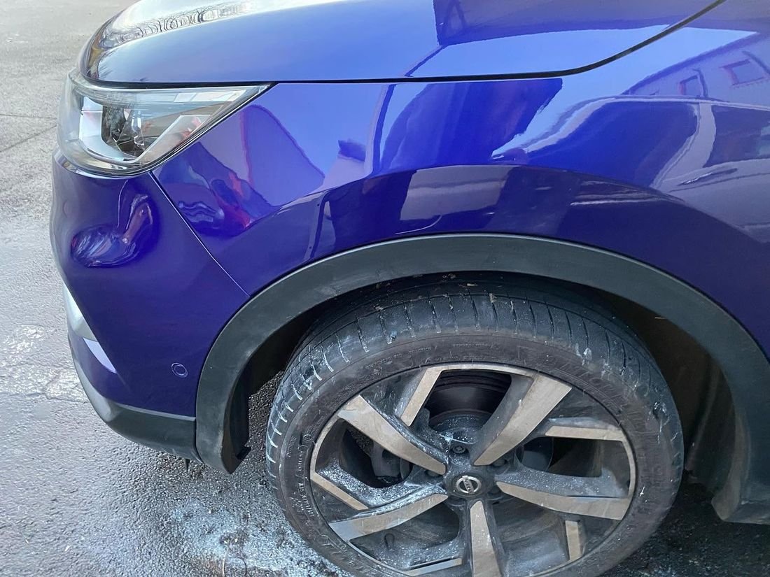 After: Wheel arch and wing repaired and refinished, Triple R Paintworx