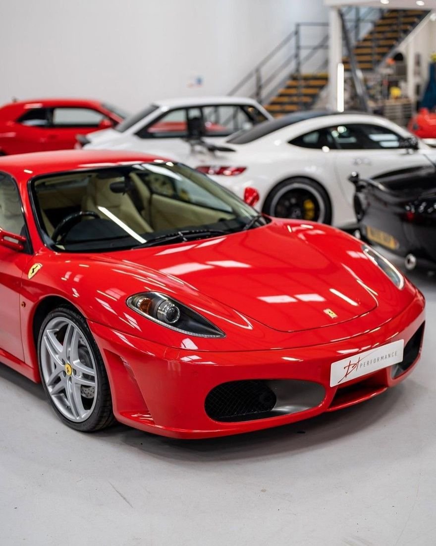 After: Ferrari masked for paint, then finished, Triple R Paintworx