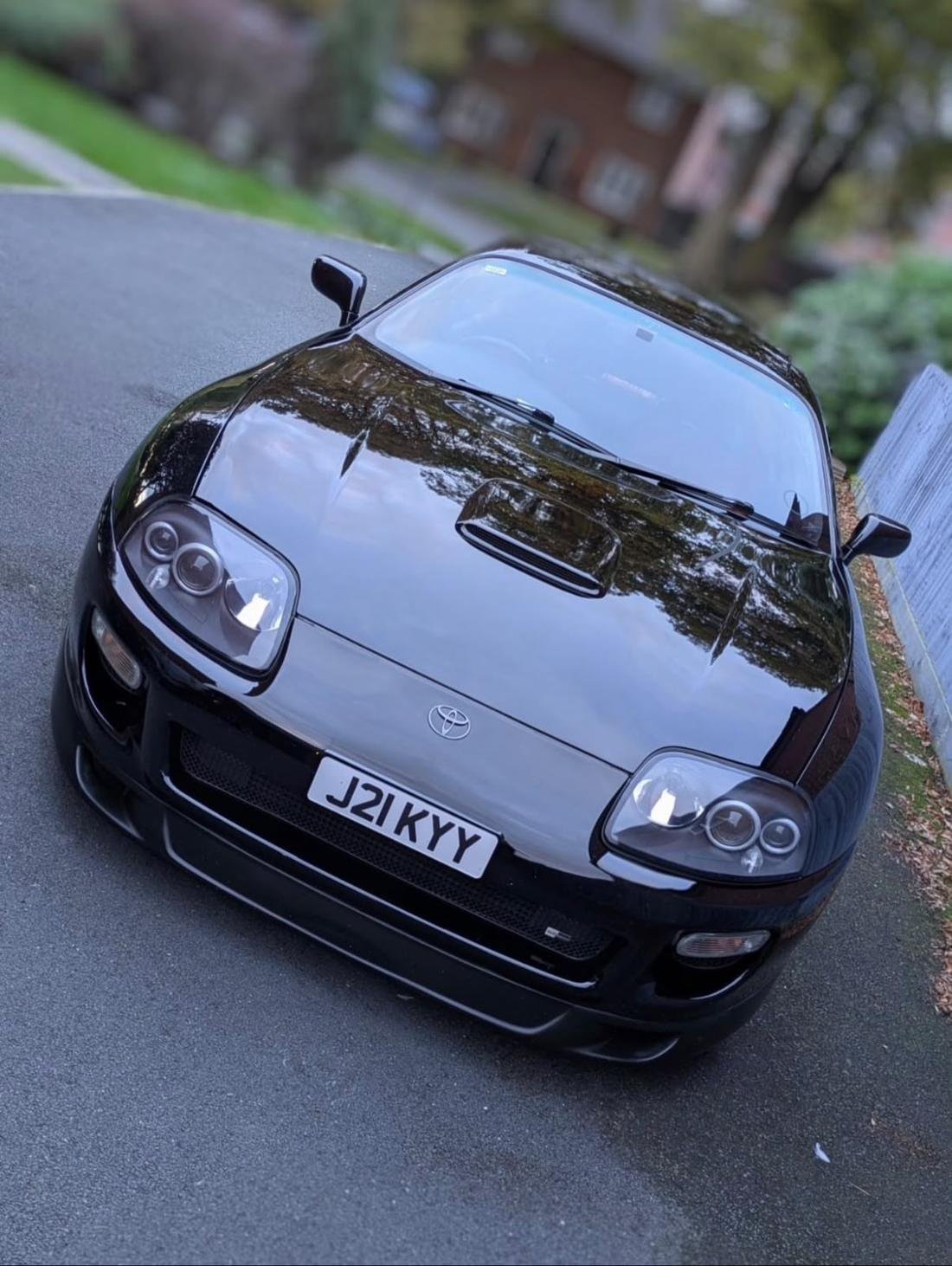 Black Toyota Supra paintwork, Triple R Paintworx
